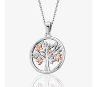 Clogau Sterling Silver and Rose Gold Tree Of Life Pendant Necklace 3SNTLCP