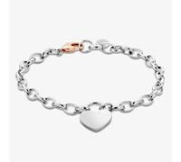 Clogau Sterling Silver & Rose Gold Heart Padlock Bracelet 3SCAR952