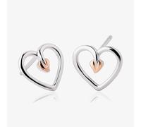 Clogau Sterling Silver Tree of Life Heart Stud Earrings 3STOL0704
