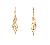 Clogau Swallow Falls 18ct Gold Diamond Drop Earrings - Gold