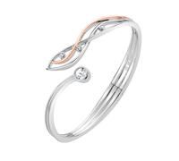 Clogau Swallow Falls Sterling Silver White Topaz Bangle D - Sterling Silver CLG-1618
