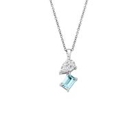 Clogau Ti a Fi White Gold, Diamond and Aquamarine Pendant CLG-2039