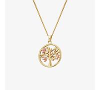 Clogau Tree Of Life 9ct Two Tone Tree Circle Necklace GTOL0015