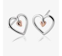 Clogau Tree Of Life Heart Stud Earrings 3STLHE7