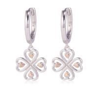 Clogau Tree of Life Hoop Earrings Sterling Silver & 9ct Gold