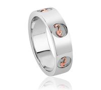 Clogau Tree of Life Insignia Sterling Silver 9ct Rose Gold Vine Ring - T