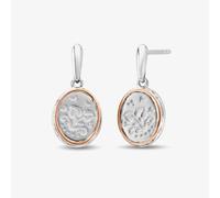 Clogau Tree of Life Silver Filigree Oval Dropper Earrings 3STOL764