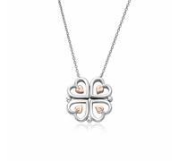 Clogau Tree Of Life Sterling Silver Heart Clover Necklace CLG-1975