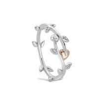 Clogau Tree of Life Sterling Silver Vine Ring with Topaz STERLING SILVER AND 9CT ROSE GOLD SIZE J