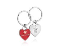 Clogau Welsh Heart Sterling Silver Red Enamel Keyring CLG-1960