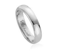 Clogau Windsor 18ct White Gold 4mm Wedding Ring - O