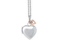 Clogau Silver 9ct Rose Gold Cariad Heart Locket Necklace SCLP