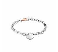 Clogau Sterling Silver & Rose Gold Heart Padlock Bracelet 3SCAR952