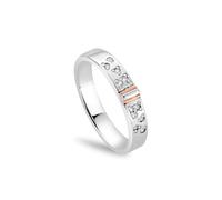 Clogau Women's Cariad Sterling Silver Sparkle Ring with Topaz in Metallics | Size: Q Clogau Metallics Q
