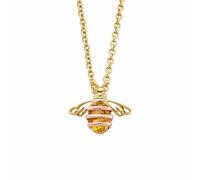 Clogau Women's Nature's Wonder 9ct Solid Gold Honey Bee Pendant with Citrine in Metallics Clogau Metallics One Size