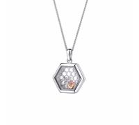 Clogau Women's Nature's Wonder Sterling Silver Honey Bee Inner Charm Pendant with Citrine in Metallics Clogau Metallics One Size
