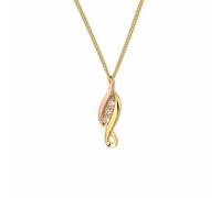 Clogau Women's Past Present Future 9ct Solid Gold Pendant with Diamonds in Metallics Clogau Metallics One Size