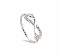Clogau Women's Tree of Life Sterling Silver Infinity Ring with Topaz in Metallics | Size: Q Clogau Metallics Q
