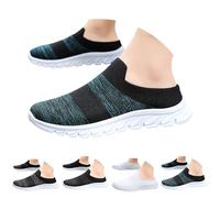 Clogs Garden Slides Shoes Mens Slip-On Breathable Mesh Backless Slippers Lightweight Comfortable Outdoor Sports Flip Flop Casual Soft Bottom Half Drag All Day Comfort Flat Shoes Size 5.5 Blue
