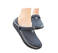 Clogs Men Women Lightweight Garden Shoes Mules Unisex Garden Clogs Sandals Steady Grip Without the Squeeze Grey