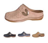Clogs & Mules for Women with Heel, Shoes Closed Front Back Open Women's Summer Sandals with Block Heel Slippers Breathable Ankle Boots Comfortable Slippers Boho Mules Fashion Clog, Z Red, 8.5 UK