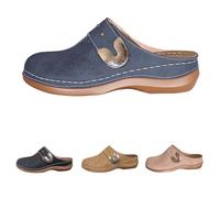 Clogs & Mules for Women with Heel, Shoes Closed Front Back Open Women's Summer Sandals with Block Heel Slippers Breathable Ankle Boots Comfortable Slippers Boho Mules Fashion Clog, Z Marine, 6 UK