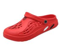 Clogs Shoes Men Women Summer Beach Sandals Slippers Garden Yard Mules Lightweight Breathable(Red,6.5 UK)