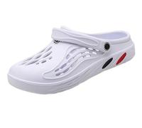 Clogs Shoes Men Women Summer Beach Sandals Slippers Garden Yard Mules Lightweight Breathable(White,13 UK)