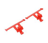 Clogs Shoes Tail Wing Decor, 1 Pair ABS Materials Croc Charms Croc Accessories Slippers Tail Fin Decoration Pendant Ornament (Red)