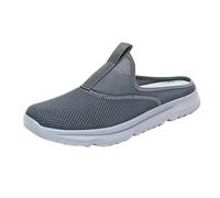 Clogs Slippers Men Women Summer Mesh Breathable Garden Shoes Bathing Shoes Beach Pan Slippers Slip-On Shoes Beach Shoes Comfortable Slippers Women Slip On, darkgray, 10 UK