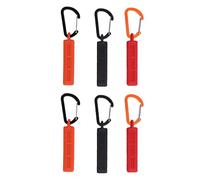 Cloimei 10 Hole Bit Holder Durable Rubber Screwdriver Drill Bit Organizer with Aluminum Clip Hook for Tool Storage Box Workshop Garage 1/4 Inch Shank 6 Pack Red Black Orange
