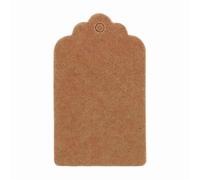 Cloimei 100PCS Kraft Paper Gift Tags Vintage Rectangle Labels with Scallop Edge for Wedding Favors Birthday Party Supplies Christmas Gifts Brown White Black 5x3cm