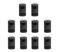 Cloimei 10Pcs 450V 220uF Radial Electrolytic Capacitors High Voltage Electronic Components Kit Black 25x40mm for Circuit Board Repair and DIY Electronics Projects