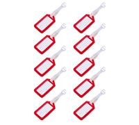 Cloimei 10PCS Luggage Tags Durable Plastic Travel ID Labels with Card Slot for Suitcases Checked Baggage Carry On Airline Approved Name Tags for Easy Identification
