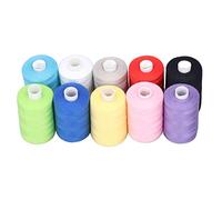 Cloimei 10PCS Premium Polyester Sewing Thread Assortment High Strength Vibrant Colors Sewing Machine Thread for Hand Embroidery Quilting Crochet and Crafting