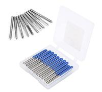 Cloimei 10PCS Tungsten Steel CNC Router Bits 3.175mm Shank 60 Degree Engraving Milling for Wood Carving and Metal Engraving High Precision Durable Tools (60*0.3)