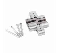Cloimei 180 Degree Heavy Duty Zinc Alloy Concealed Hinges Invisible Cross Hidden Cabinet Hinges for Sliding Doors Cabinet Doors Rustproof Stainless Steel 43.7mm 60.4mm 68.8mm 94mm (60.4mm)