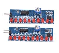 Cloimei 2 Pcs NE555 CD4017 LED Chaser Water Flowing Light Module DIY Kit Electronic Circuit Board for Soldering Practice and Learning Projects Adjustable Speed 5.4 x 2.1cm