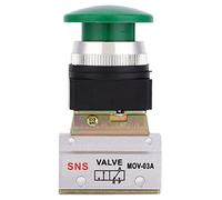 Cloimei 2 Position 3 Way G1/8 Pneumatic Mechanical Valve Push Button Switch MOV03A Durable Aluminum Alloy Body for Industrial Equipment and Devices