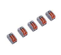 Cloimei 20pcs 2 Way Spring Lever Terminal Block Connector Reusable Transparent Electrical Wire Connectors for Home DIY Electrical Wiring Projects Plastic 20x12.4x15mm