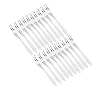 Cloimei 20PCS Stainless Steel Fruit Forks Premium Long Handle Dessert Forks Set Mirror Polished Rust Proof Cake Serving Forks for Party Wedding Restaurant Home Kitchen Silver 5.12