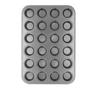 Cloimei 24 Cup Nonstick Muffin Pan Carbon Steel Round Cupcake Baking Tray for Home Kitchen and Professional Bakers Durable 450℉ Heat Baking Sheet