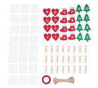 Cloimei 24PCS Christmas Drawstring Bags Set with Number Stickers Reusable Advent Calendar Pouch for Holiday Gifts Decorations Candy Toys Adults Felt Polyester Material 14x9.5cm (White)