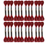 Cloimei 24Pcs Premium Cross Stitch Thread Embroidery Floss Glossy Braided Cotton Yarn Skeins for Handmade Crafts and DIY Projects