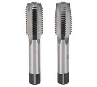 Cloimei 2Pcs Carbon Steel Metric Hand Tap M20 Straight Flute Thread Tapping Tool Set First Second Tap for Automotive Machinery and DIY Projects