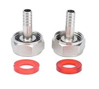 Cloimei 2PCS Stainless Steel Type Keg Coupler Beer Connector with Rotating Nut for 5/16in ID Beer Hose Professional Grade for Home and Commercial Brewing