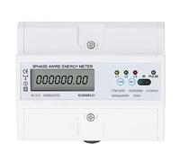 Cloimei 3 Phase 4 Wire Digital Electric Meter Energy Meter LCD Display 380V DIN Rail Mount for Industrial Commercial Power Monitoring