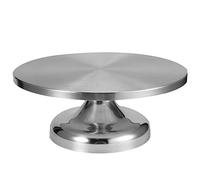 Cloimei 304 Stainless Steel Cake Turntable Stand 12 Inch Heavy Duty Revolving Decorating Base for Professional Bakers Home Kitchen Baking Accessory