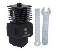 Cloimei 3D Printer Hotend Removable Hardened Steel Nozzle Kit Extruder Replacement Accessories for A1 A1 Mini High Temperature Printing Ni Plated Brass Ti Alloy Heating Block 1 Set (0.2mm)
