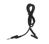 Cloimei 4mm Clip Wire Silicone Banana Testing Cable 10A Multimeter Power Output Line with Plated Brass for Laboratory Electrical Testing 1 Meter Soft Silicone Wire (Black Line)